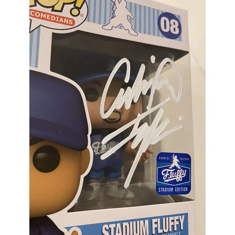 Funko Pop! Gabriel Iglesias Stadium Fluffy Blue Dodger SIGNED Autographed